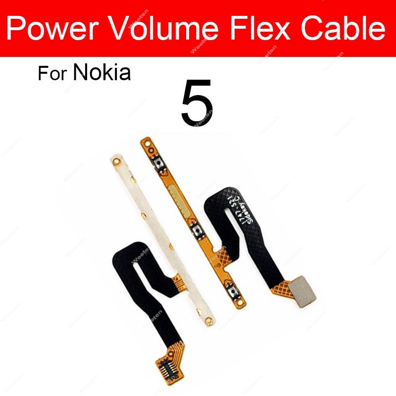 Cavo Flessibile Pulsanti di Accensione Per Nokia 1 2 2.1 3 3.1 3.2 4.2 5 5.1 X2 X3 X5 XL Plus Cavo Flessibile Tasti Volume Parti di Ricambio Tasti Laterali