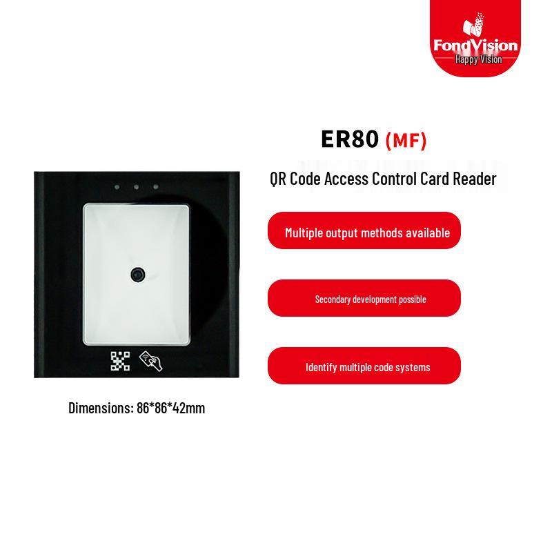 QR-Code & NFC Zugangskontrollkartenleser/Schreiber mit IC/RFID Zweite Generation ID & Wiegand Eingebetteter Drehkreuz-Scanner