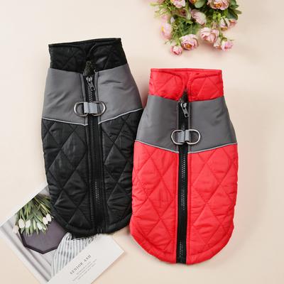 Warm Dog Clothes For Small Medium Dogs Cat Windproof Waterproof With D-ring Elasticity Puppy Jacket Yorkshire Pet Fleece Costume