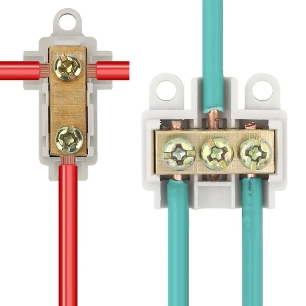 Boîte de jonction Diviseur Bloc de connexion de fils Borne de branchement haute puissance Borne de câblage de type T Borne de connexion rapide de fils