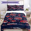 3pcs Fire Truck Bedding Set Duvet Cover Closure Includes 1 Duvet Cover & 2 Pillowcases, Soft and Comfortable for All Seasons.