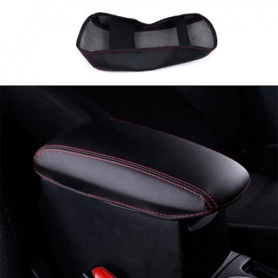 Armrest Box Cover Trim Black Leather For Toyota Corolla Middle Console 2014-2018