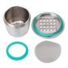 Coffee Capsule with Spoon Brush Filter Paper Seal Ring Square Hole Stainless Steel Reusable Coffee