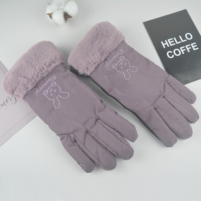 

Женские бархатные термоперчатки на осень и зиму average size