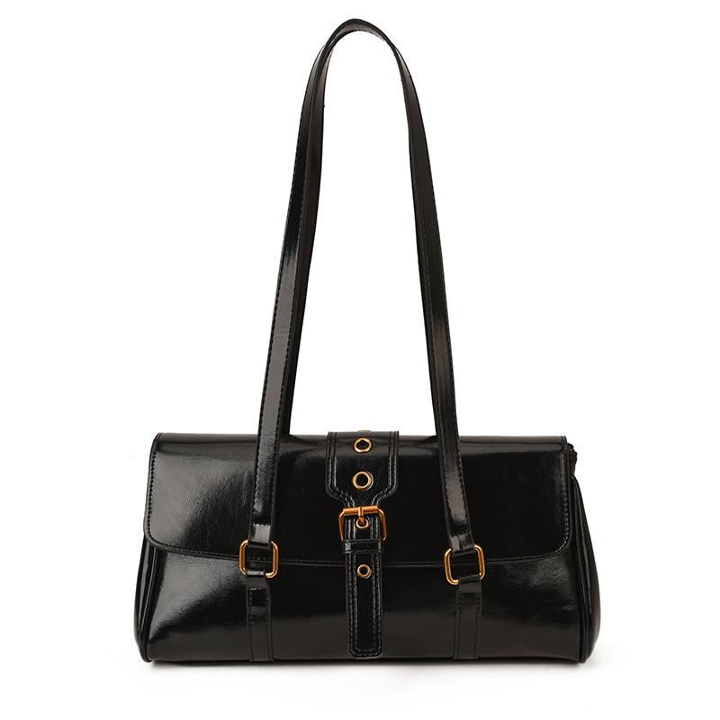 High End Minimalist and Luxurious Underarm Bag, Winter New Fashion Versatile Shoulder Bag, Motorcycle Style Tote Bag