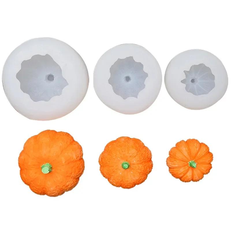 3D Pumpkin Candle Mold, Manual DIY, Old Pumpkin, Christmas Aromatherapy Candle Decoration, Silicone Abrasive Tool