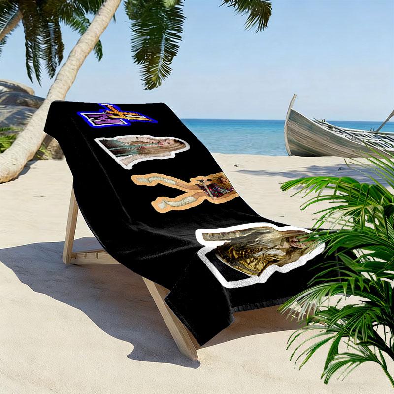 Miley Stewart Print Beach Towel, Large Soft Quick Dry Towel for Beach Camping Swimming