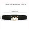 Adjustable Elastic Belt Versatile Metal Buckle Belt Casual Waist Belt  for Women