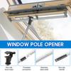 78.7In Window Pole Opener Stainless Steel Sectional Skylight Pole Opener Modular Window Pole Openers for Loft Hatches & Blinds