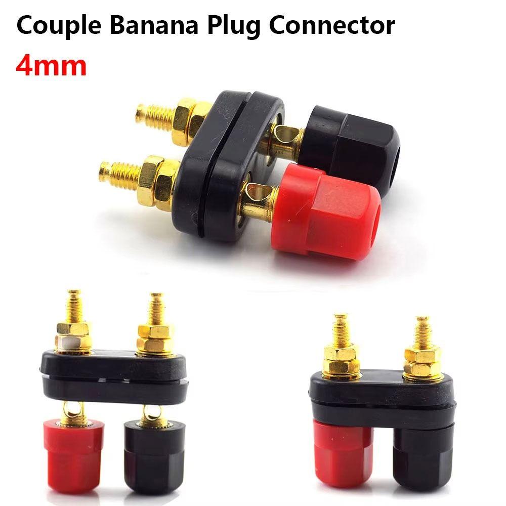 1Pcs Red Black Banana Plug Connector for Audio Amplifier Speaker Audio Port Wiring Connection