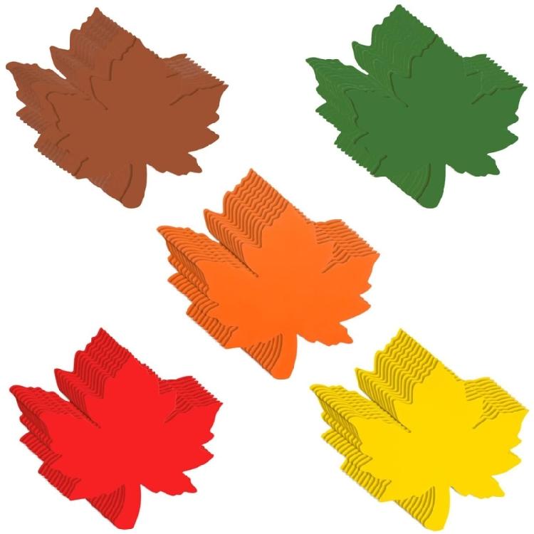 Ensemble de Cartes d'Action de Grâce Feuille d'Érable Découpée 60 Pièces Fournitures de Fête d'Automne Bricolage Projets Artistiques