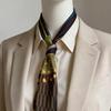 Printed Skinny Scarf Satin Handbag Decorative Accessories Stylish Neckerchief Scarf  Neck Tie