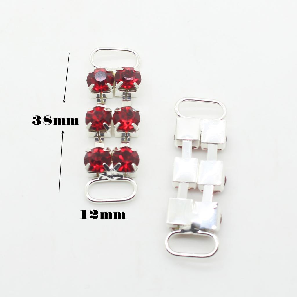 10Pc 38mm Crystal Rhinestone Bikini Connectors Buckles/Sewing Accessories Decoration Buckle/Clothing Beachwear Diamante Buckle