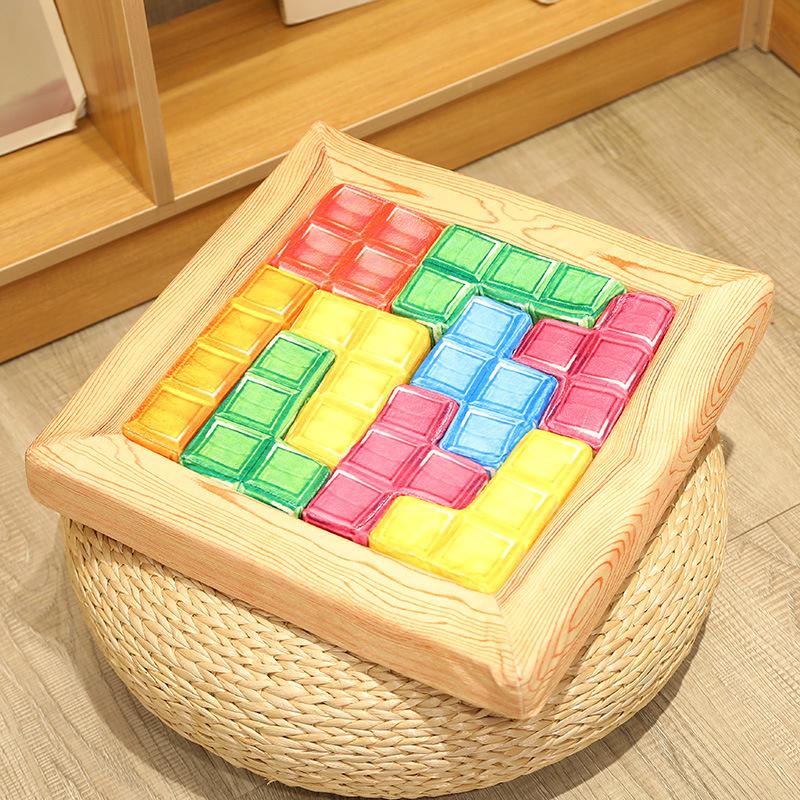 

Мультфильм Тетрис Удобная Плюшевая Подушка Игрушка Хлопок ПП Наполненная Подушка Диван