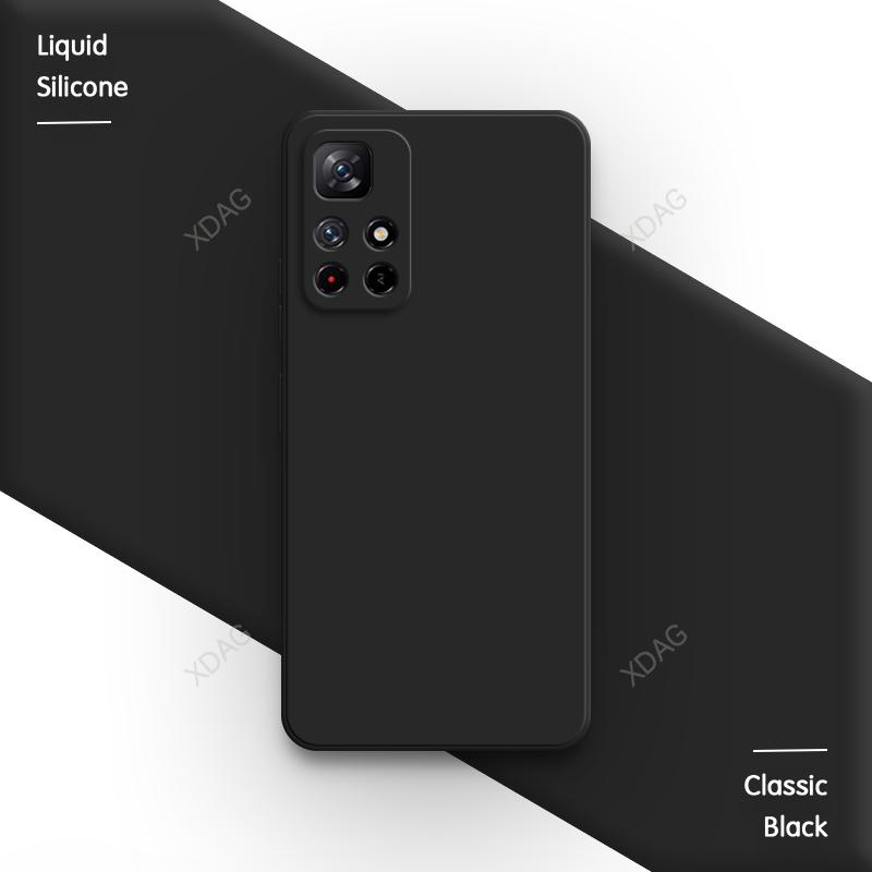 Square Liquid Silicone Phone Case for Xiaomi Poco M4 Pro M5 M5s 4G 5G Soft Luxury Shockproof Lens Protection Original Back Cover