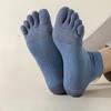 Fünf-Zehen-Socken, Herren-Kurzsocken, Nahtlos, Desodorierend, Schweißabsorbierend, Zehensocken, Sportliche Zehen- und Daumen-Bootssocken