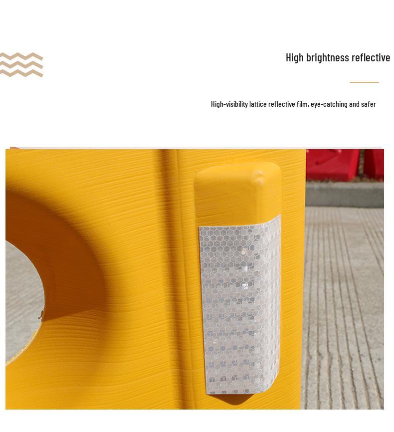 Red Plastic Double-Hole Anti-Collision Water-Filled Road Barrier for Construction and Maintenance Sites