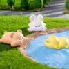 6pcs Cartoon Animal Desk Ornaments Resins Decorative Miniature Figurines Accessories for Kids Room and Living Room Table