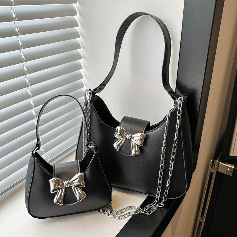 Elegant Korean Inspired Chain Shoulder Bag Stylish Small Satchel For Everyday Wear