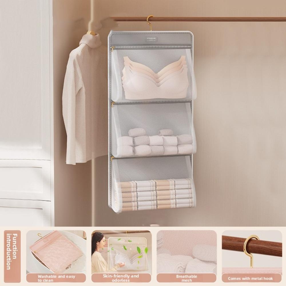 Breathable Underwear Storage Bag Foldable Socks Storage Organizer  Wardrobe Storage