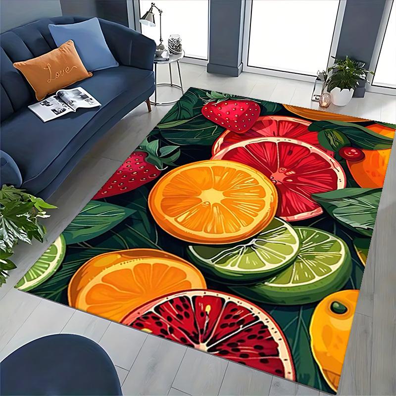 1pc Festive Fruit Slices Chair Mat - Office Desk Pad with Non-Slip Backing, Perfect for Home Decor and Gaming Room, Suitable for All Seasons.P021
