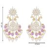 Traditionelle handgefertigte Kundan- und Perlen-Chandbali-Ohrringe für Frauen