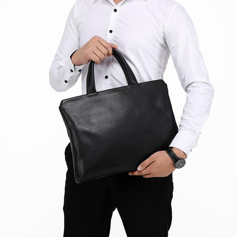 Geantă de mână tip servietă mare pentru bărbați din piele naturală - Geantă versatilă din piele de vacă pentru laptop