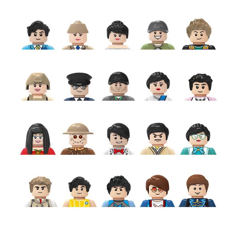 Non-Toxic City Characters Action Figures Building Blocks Policeman Teacher Fireman Occupation Mini Figurine Dolls Bricks Set Children Toys