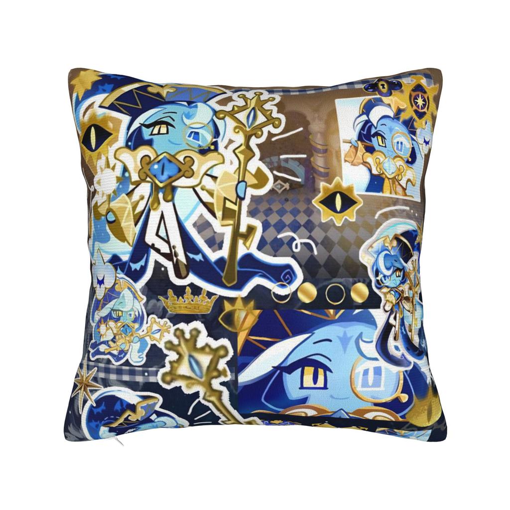 Shadow Milk Cookie Run Kingdom Square Pillow Covers Seat Cute Cartoon Anime Cushion Case Home Decoration Pillow Cover 45*45