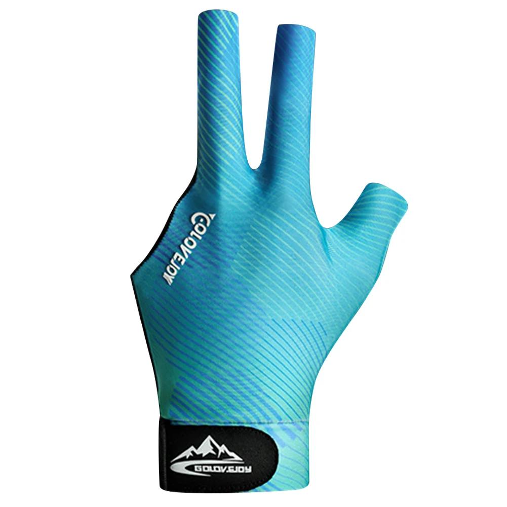 Billiards Glove Left Hand Three Finger Snooker Billiard Glove Non Slip Stickers Elasticity Billiard Training Gloves Accessories
