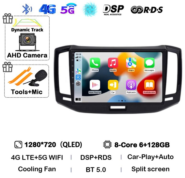 Android 14 Auto CarPlay WiFi+4G Autoradio GPS Für Chery E3 2013 2014 2015 2016 2017 Multimedia Video Player 360 Kamera Head Unit
