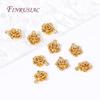 Fashion 18K Gold Plated Brass Metal Flower Charms Pendants High Quality Jewelry Making DIY Necklace Earrings Accessories