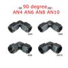 AN10 Female To AN10 Female 90 Degree Swivel Coupler Union Fuel Line Hose Adapter Fittings AN4/AN6/AN8 Aluminum Anodized Black