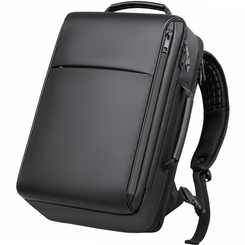 Business Backpack Expandable to 2x its original CK Leather Business Large PC [IPUTIN] Men's - size! Bag, Capacity, 17.3-inch Backpack.