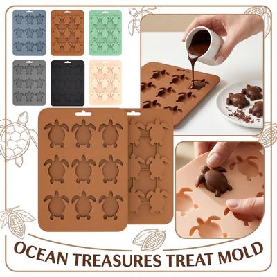 Animals Ice- Mold - Ocean Animals Turtle,Dolphins,Penguins,Silicone Mold For Baking Muffin Cake, Chocolate,Candy, Soap