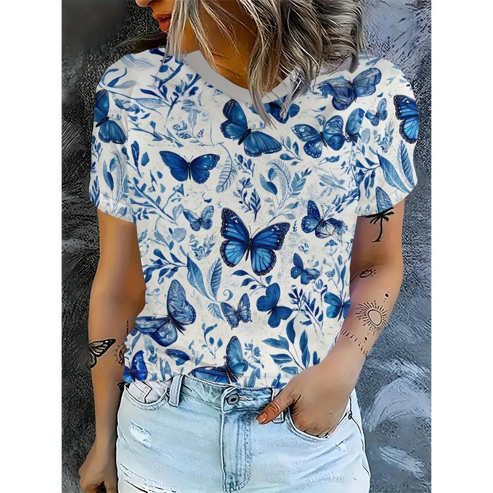 

Summer Flower Floral 3D Print Women s T-Shirts Casual O-Neck T Shirt Y2k Harajuku Tops Short Sleeve Street Tees Female Clothing S