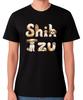 Shih Tzu Hund Typografie Unisex T-Shirt Niedlicher Welpenliebhaber Grafik-T-Shirt