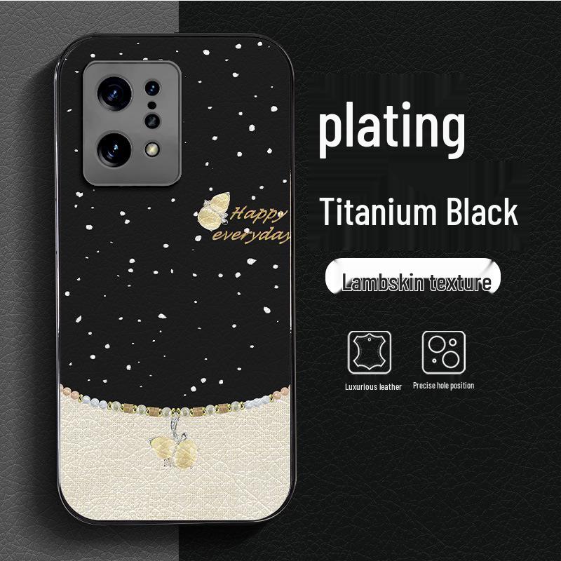 Luxurious Leather Electroplated Protective Case for Honor 400 Pro - Chinese Style