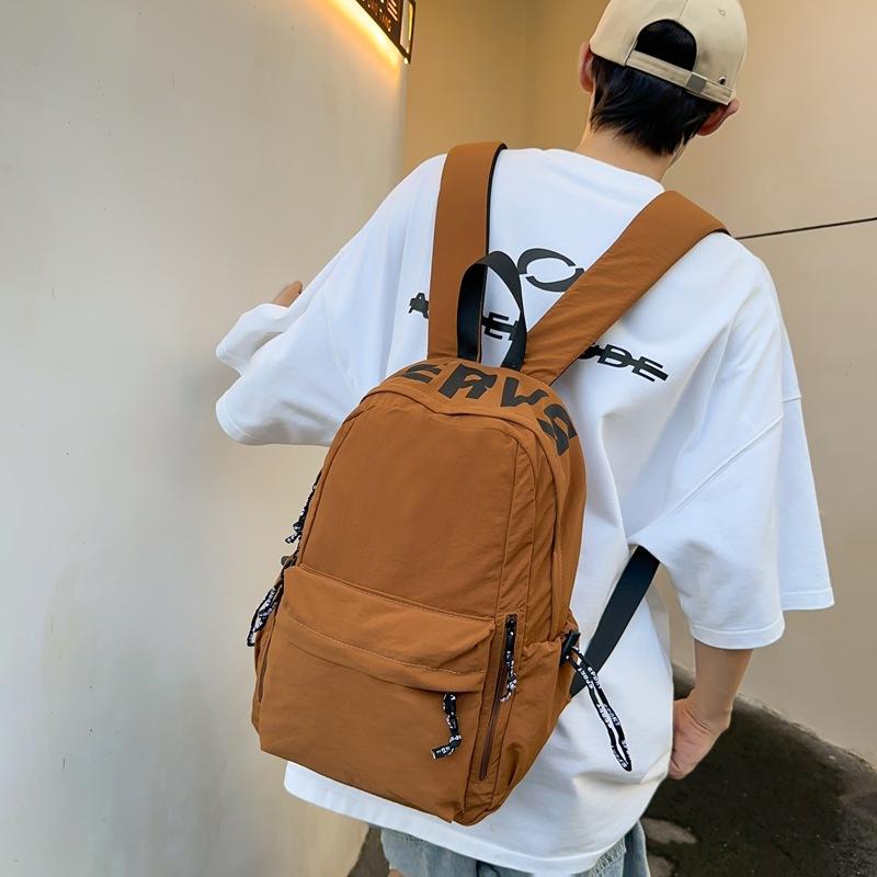 School Bag Female College Student Simple Personality Lightweight High School Student Large Capacity Backpack Men Commuter Backpack Men