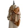 Autumn And Winter Leopard Print Wild Warm Scarf Unique Personality Sweet Cool Wind Women Imitation Cashmere Air Conditioner Shawl Scarf