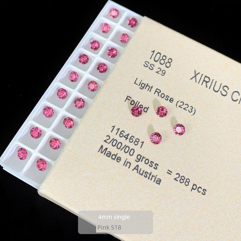 

4 мм Флэш Китайские Серьги-гвоздики F136 Медицинский титановый сплав Гипоаллергенные Уход за ушами Цветные Серьги-гвоздики для козелка Плоские Кохлеарные Pink S18 about 4mm single(F136 titanium alloy)