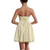 Elegant and Refined Lady Strapless Short Skirt Dress Women's Wear for Spring and Summer