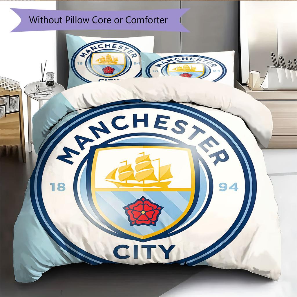 Rodri MCFC General Bedding Quilt Set Quilt Cover Pillowcase Home Decoration Birthday Gift (1 * Duvet Cover + 2 * Pillowcase, Without Core)