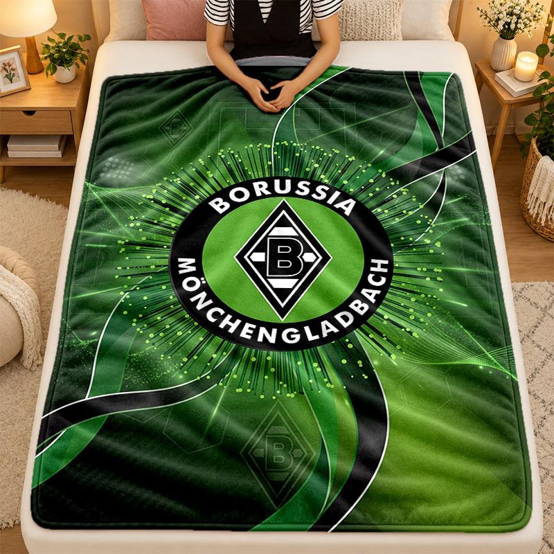 Flaneldecke Borussia Mönchengladbach Warme Weiche Decke für Innen Sofa Bett Wohnzimmergebrauch