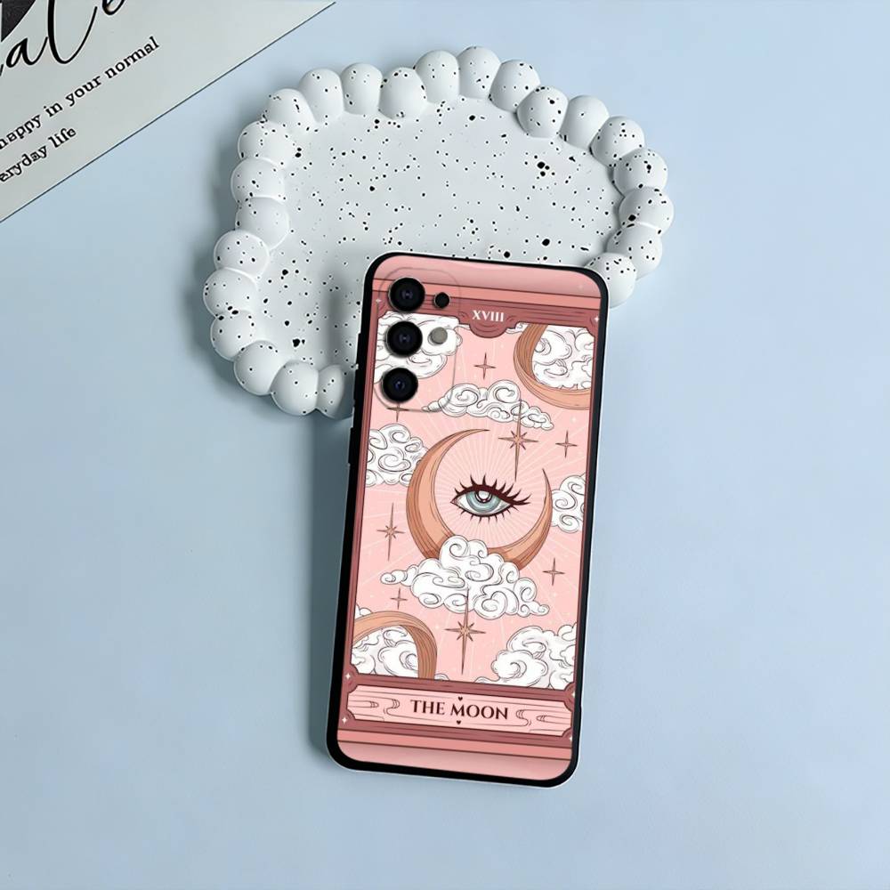

Tarot Aesthetic Phone Case For Samsung S25,S24,S21,S22,S23,S30,Ultra,S20,Plus,Fe,Lite,Black Soft Silicone Samsung S20fe