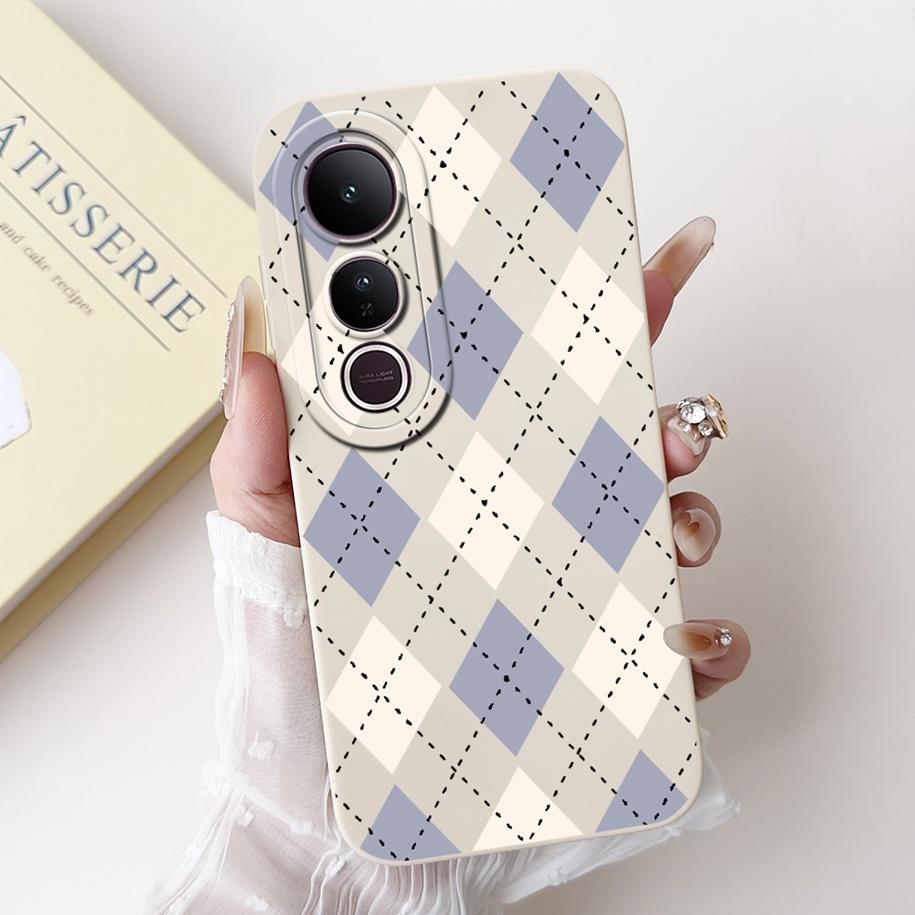 Pro Vivo V50 Lite 4G Pouzdro V2441 Kryt Luxusní Mašlička Malované Měkké Tekuté Silikonové Pouzdro na Telefon Pro Vivo V50 5G V 50 V50Lite Fundas