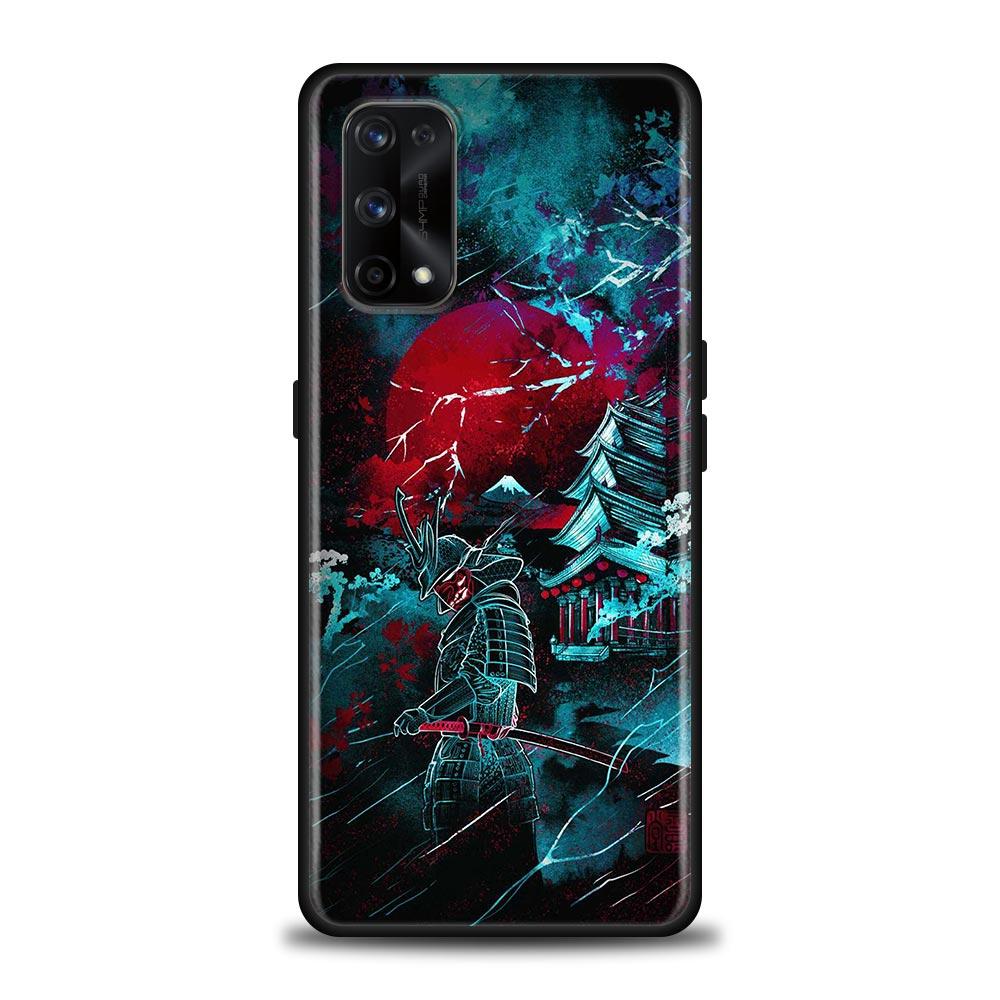 Japanese Style Art Samurai Phone Case For Oppo Realme 8i 8 9 7 6 5 Pro 9i 7i 5i 6i XT 5G Cases Soft Cover Realme 8Pro 8i