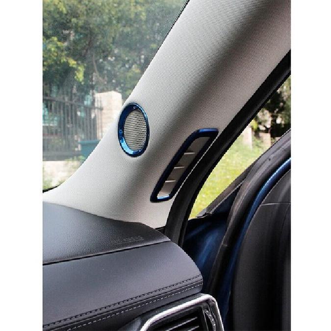 For Mazda CX-5 CX5 2017-2024 Blue Titanium A Pillar Air Outlet Vent Cover Trim