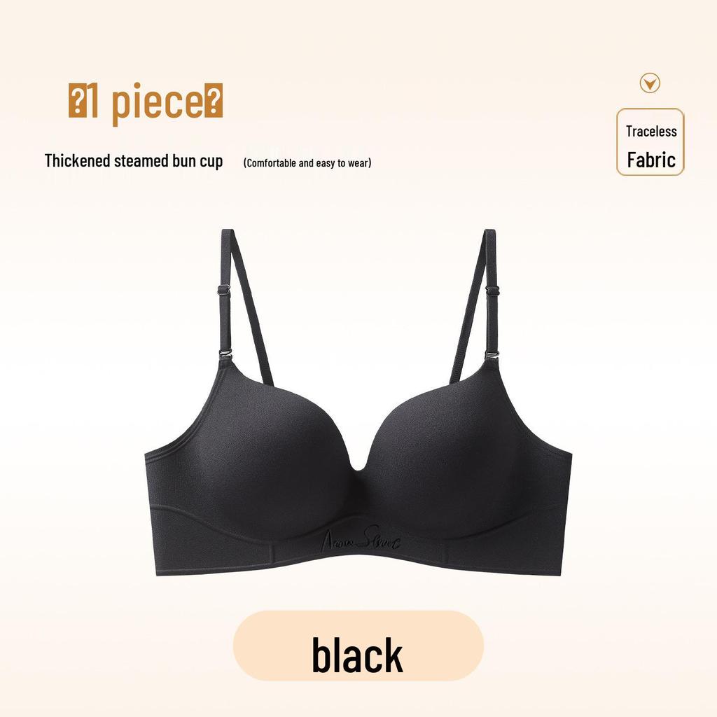 Beautiful Cross Back Cartoon Super Thick 6cm Seamless Bra for Small Chest - Enhancing and Supportive