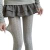 Women Elastic Waist Cotton Tights Warm Opaque Design Dots Pattern Cold Weather Ribbed Fabric Pantyhose Stockings Hosiery